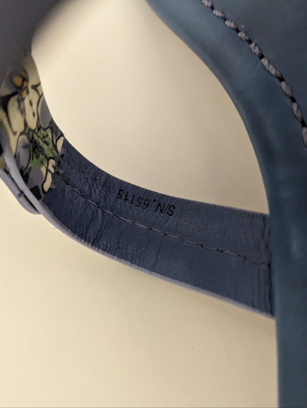 EUC! Tory Burch Miller Sandal Blue Terrace Ditsy Patent Leather Floral Size 9.5 - Picture 8 of 16